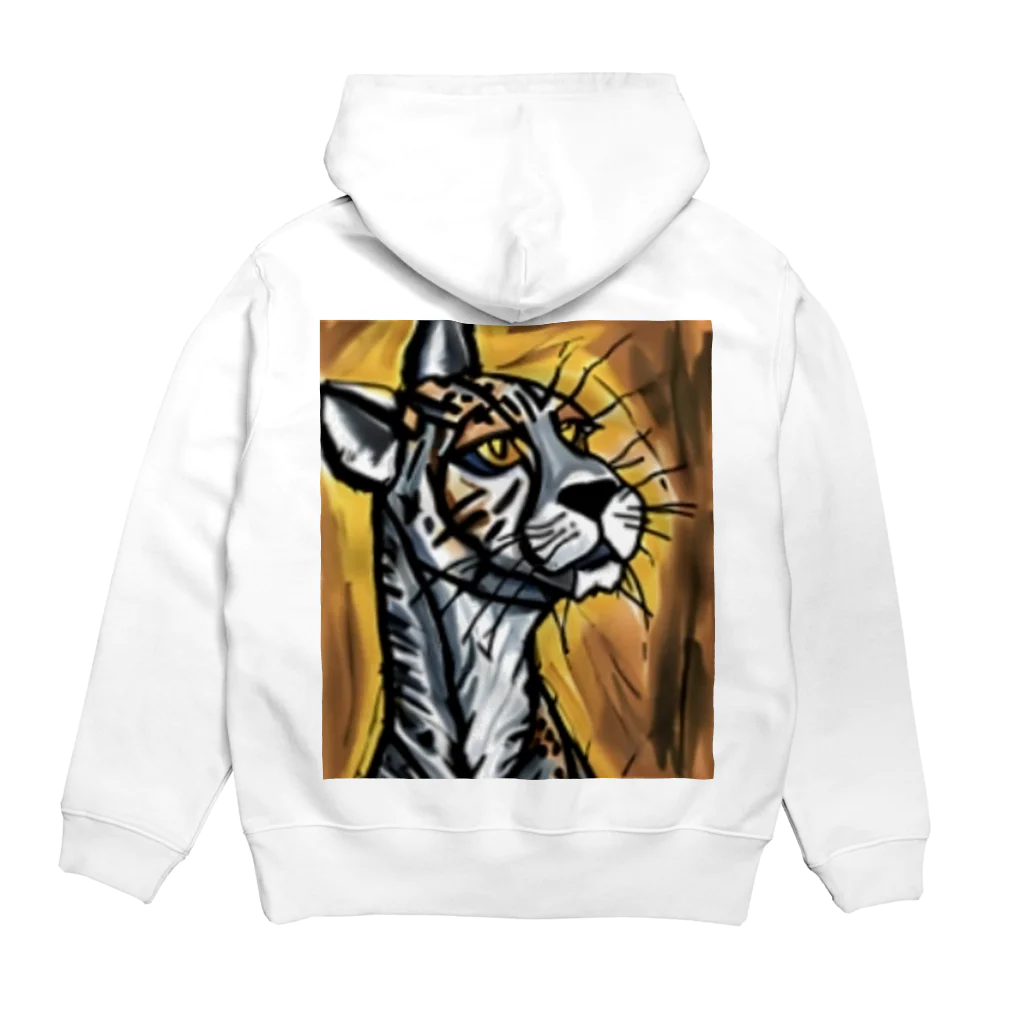 Ppit8の野生の猫 Hoodie:back