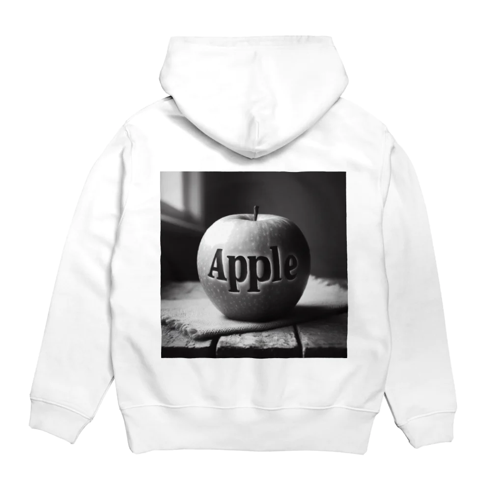 yuriseのモノトーンAppleグッズ Hoodie:back