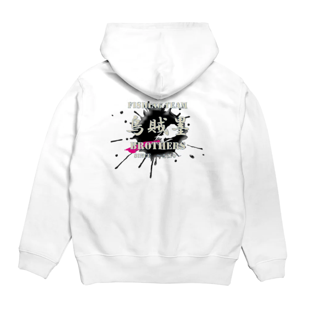 squid-brohtersの烏賊墨goods' Hoodie:back