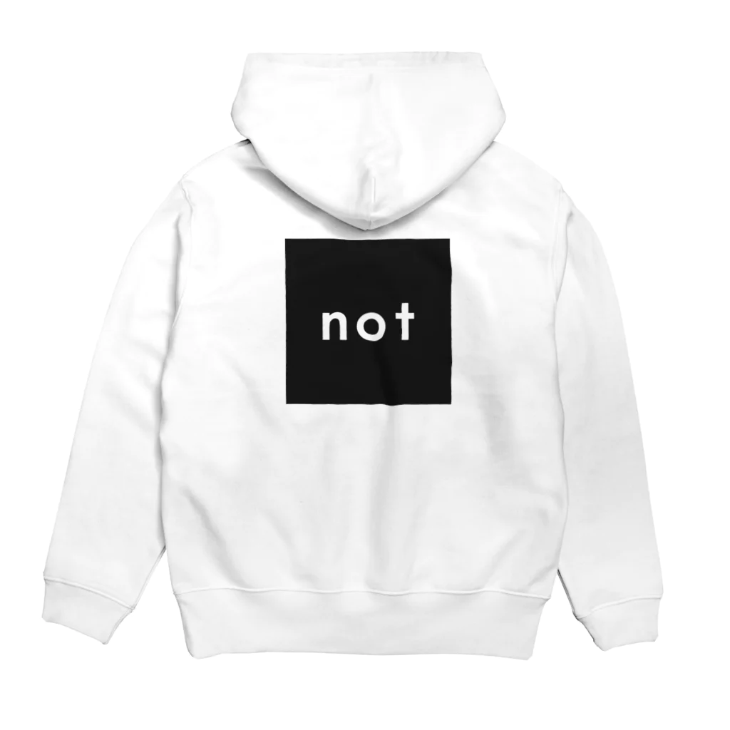 notのnot_logo bk パーカーの裏面