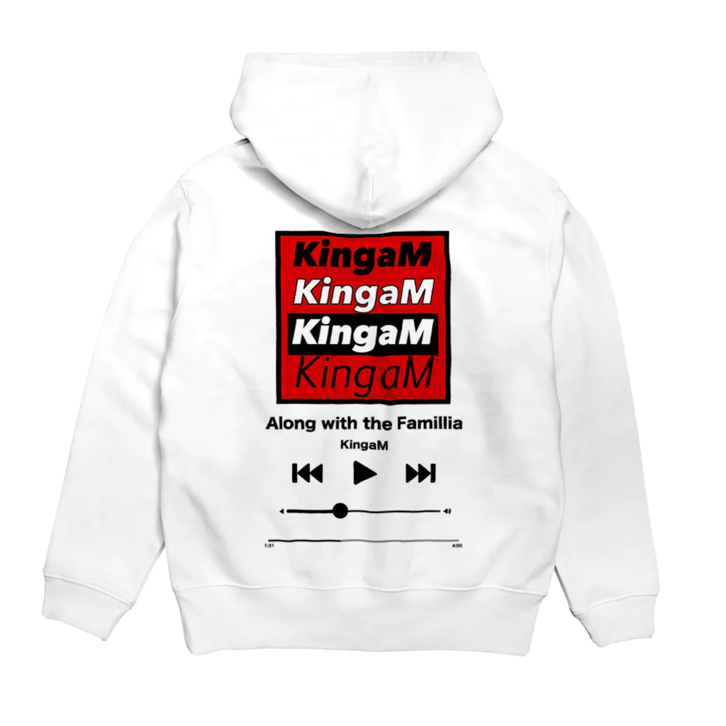 KingaMのロゴジャケット 黒文字 Hoodie:back