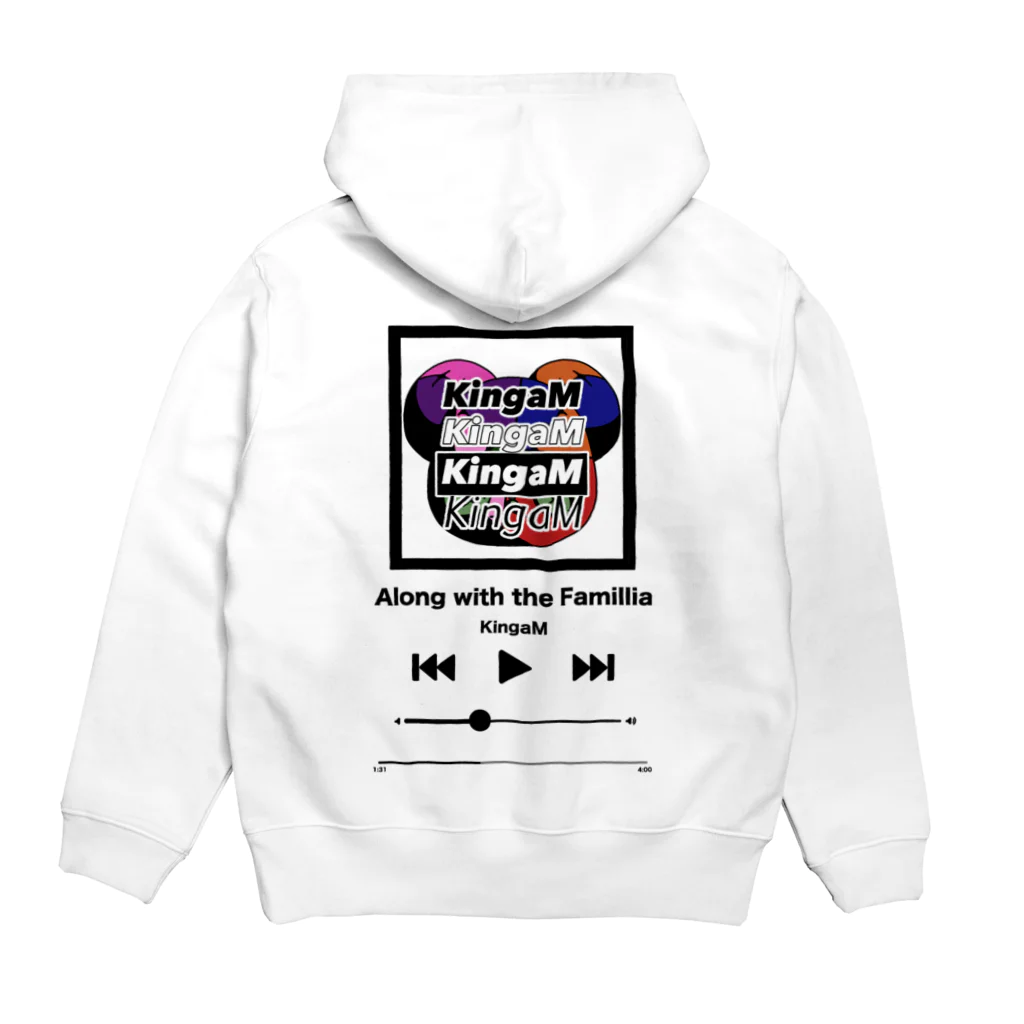 KingaMのツカイマちゃんジャケット 黒文字 Hoodie:back