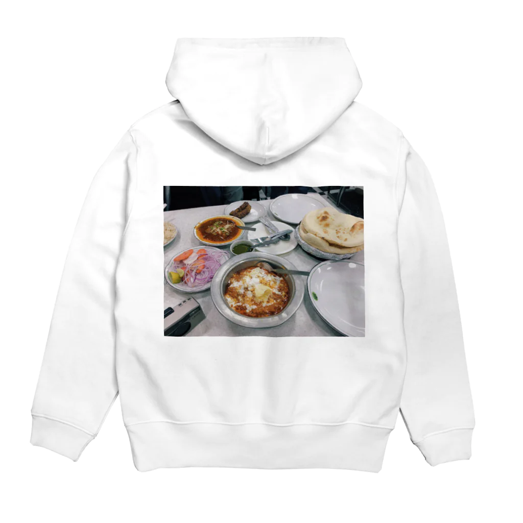 インドのバスは揺れやすいのbutter chicken curry Hoodie:back