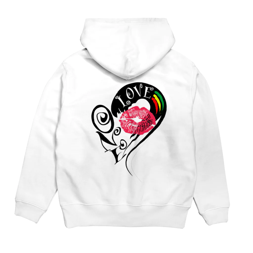 CHIAKINのONE LOVE KISS Hoodie:back