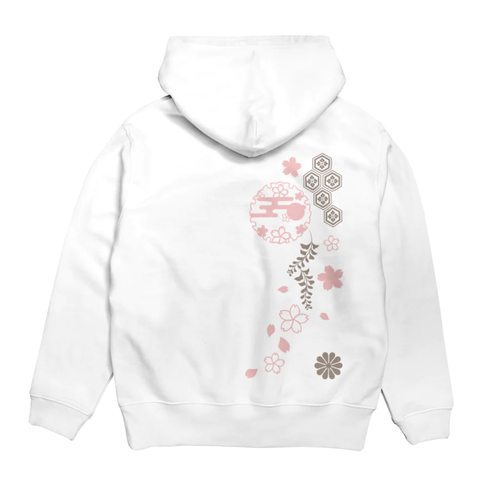 ジャパニーズスタンダードの枝垂れ桜 Hoodie:back