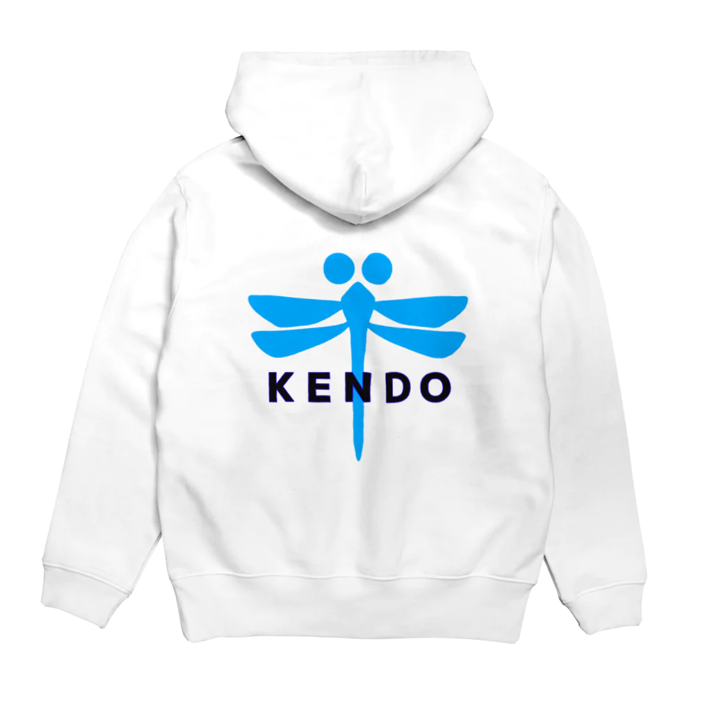 yoshiFactoryの剣道“ＫＥＮＤＯ”男子女子トンボ(ブルー) Hoodie:back