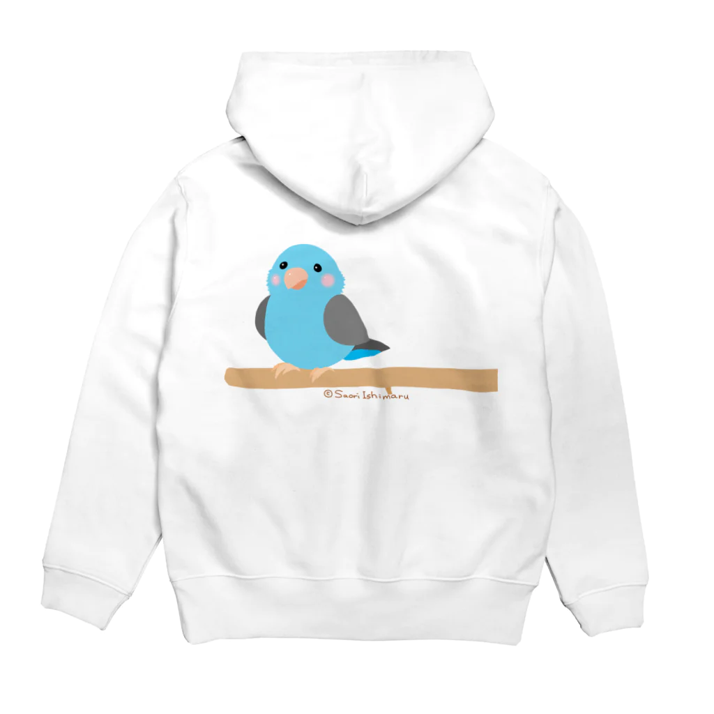 石丸沙織のポチャルリハインコ Hoodie:back