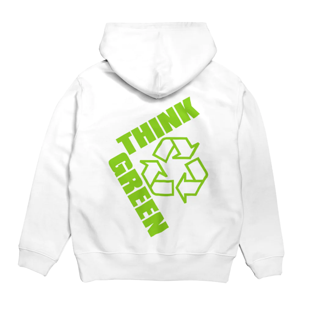 AURA_HYSTERICAのThink_Green Hoodie:back