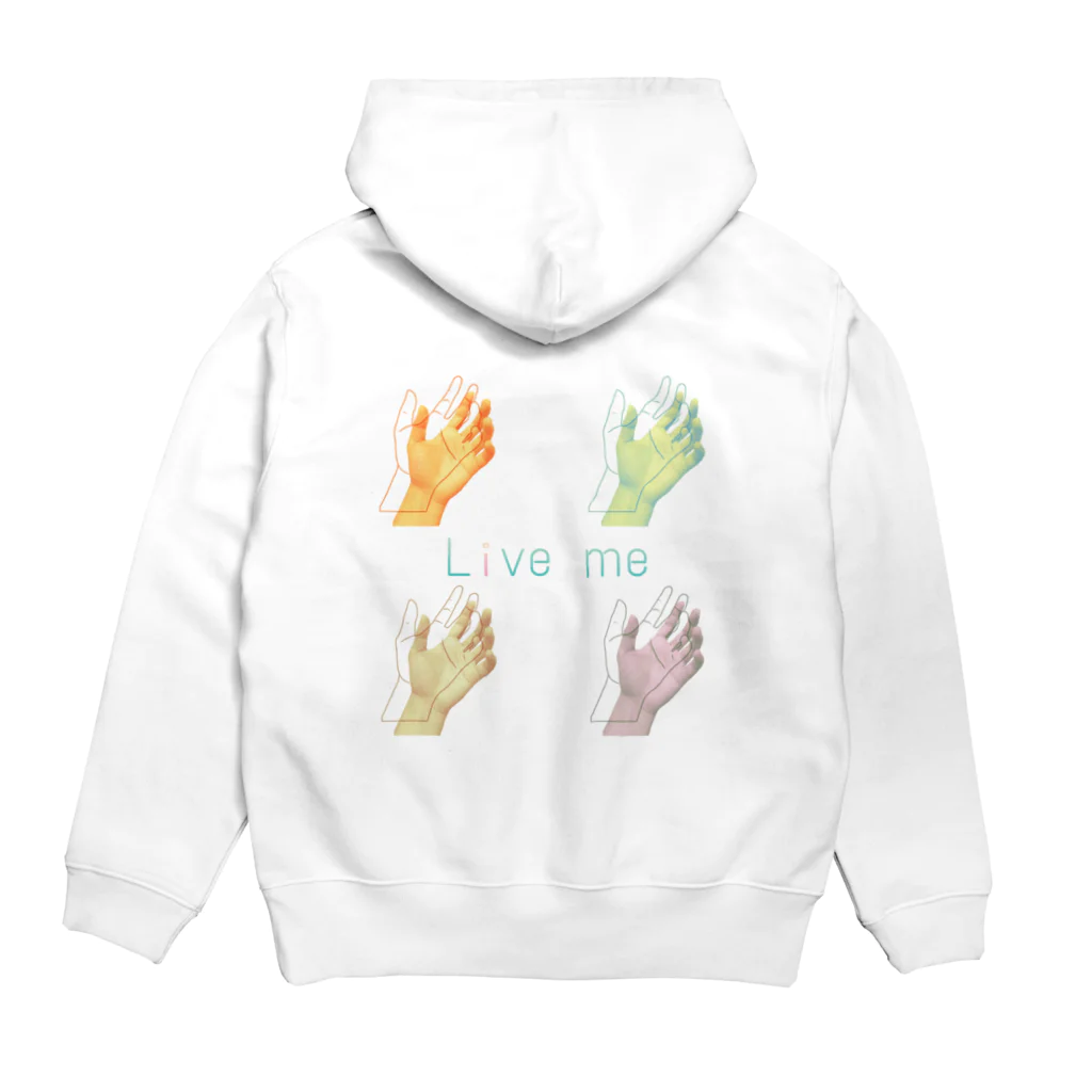 ﾘｰｽﾗｯｼｭのLive me Hoodie:back