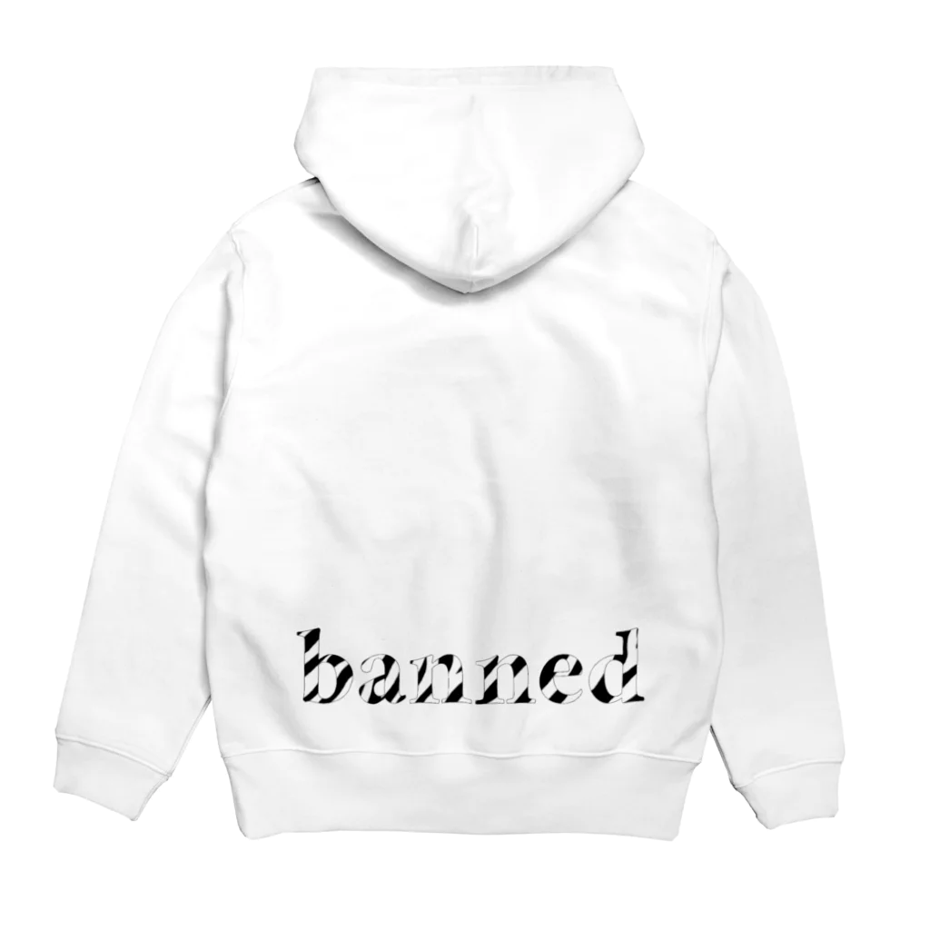 bannedのbanned ゼブラ Hoodie:back