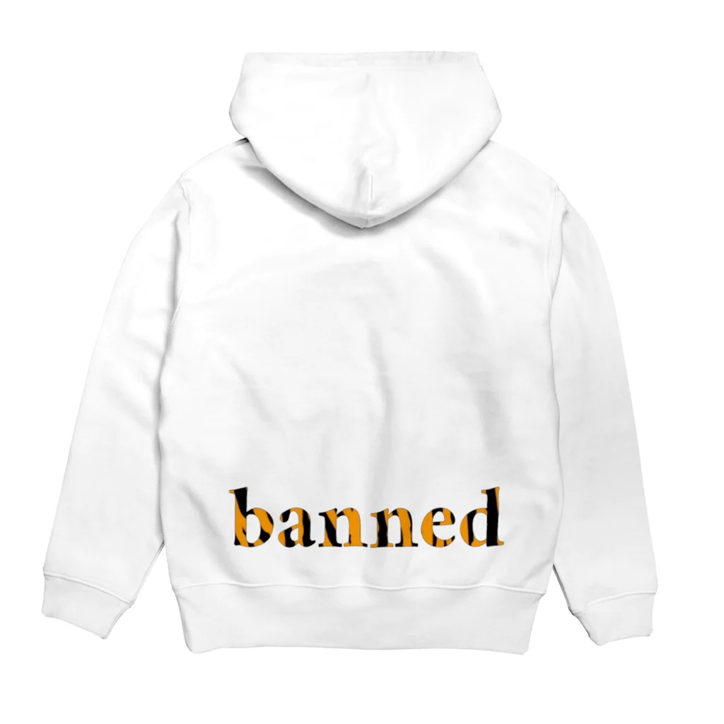 bannedのbanned タイガー パーカーの裏面