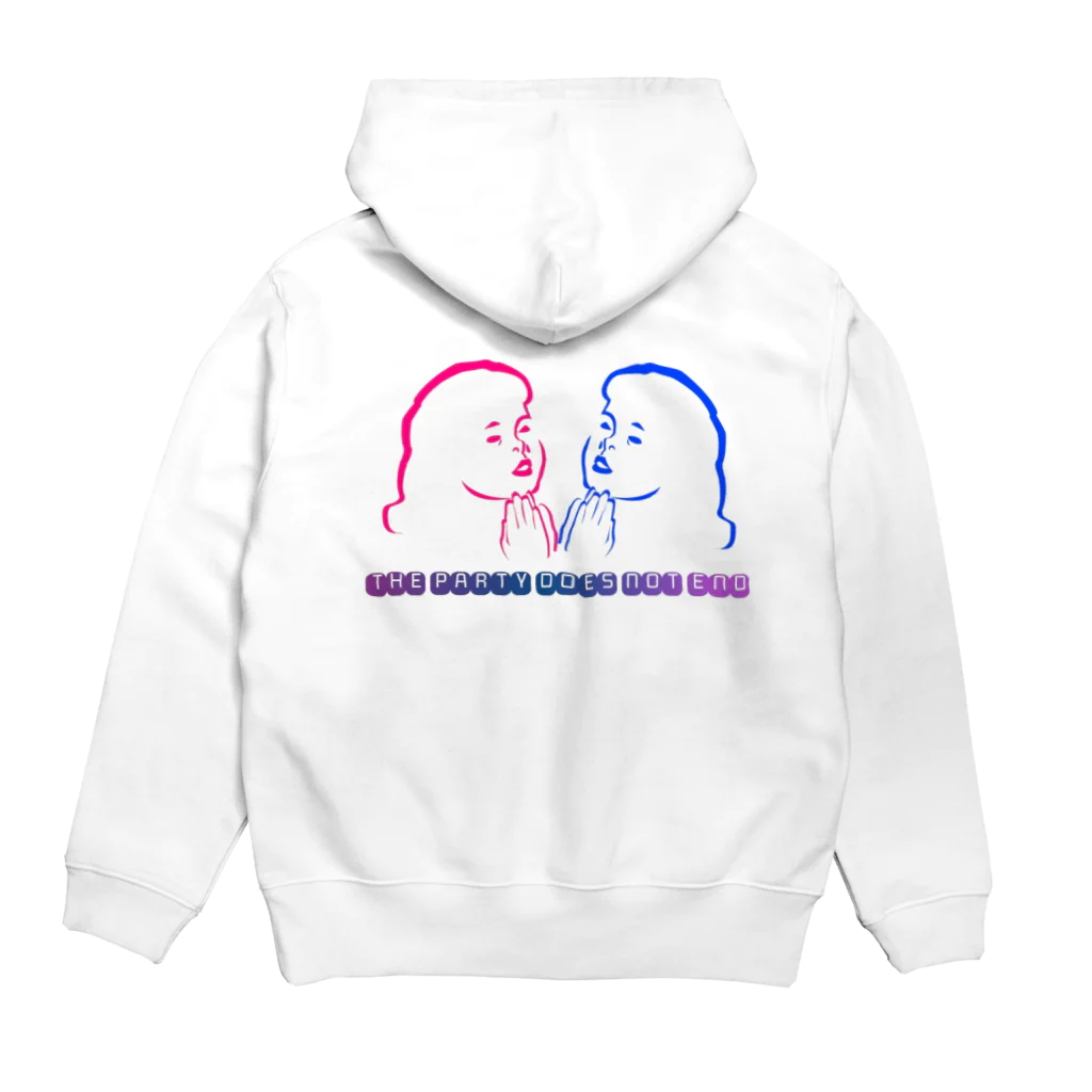 THE PARTY DOES NOT ENDのgirls Hoodie:back