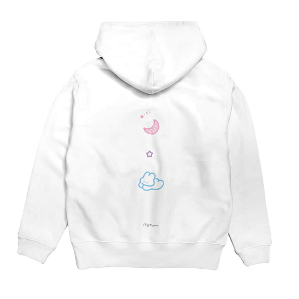 みずしままゆこのムーンなうさちゃん Hoodie:back