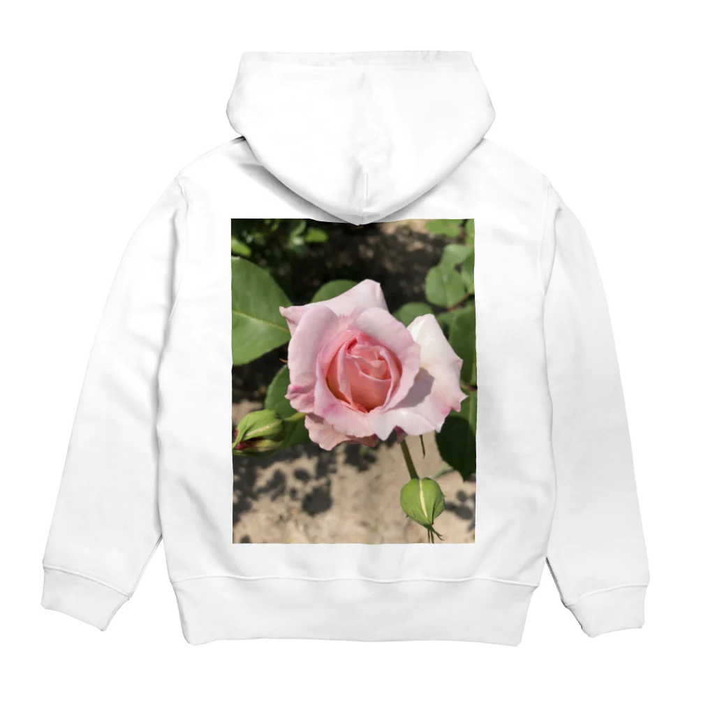 2626(ふわふわ)のピンクの薔薇ちゃん Hoodie:back