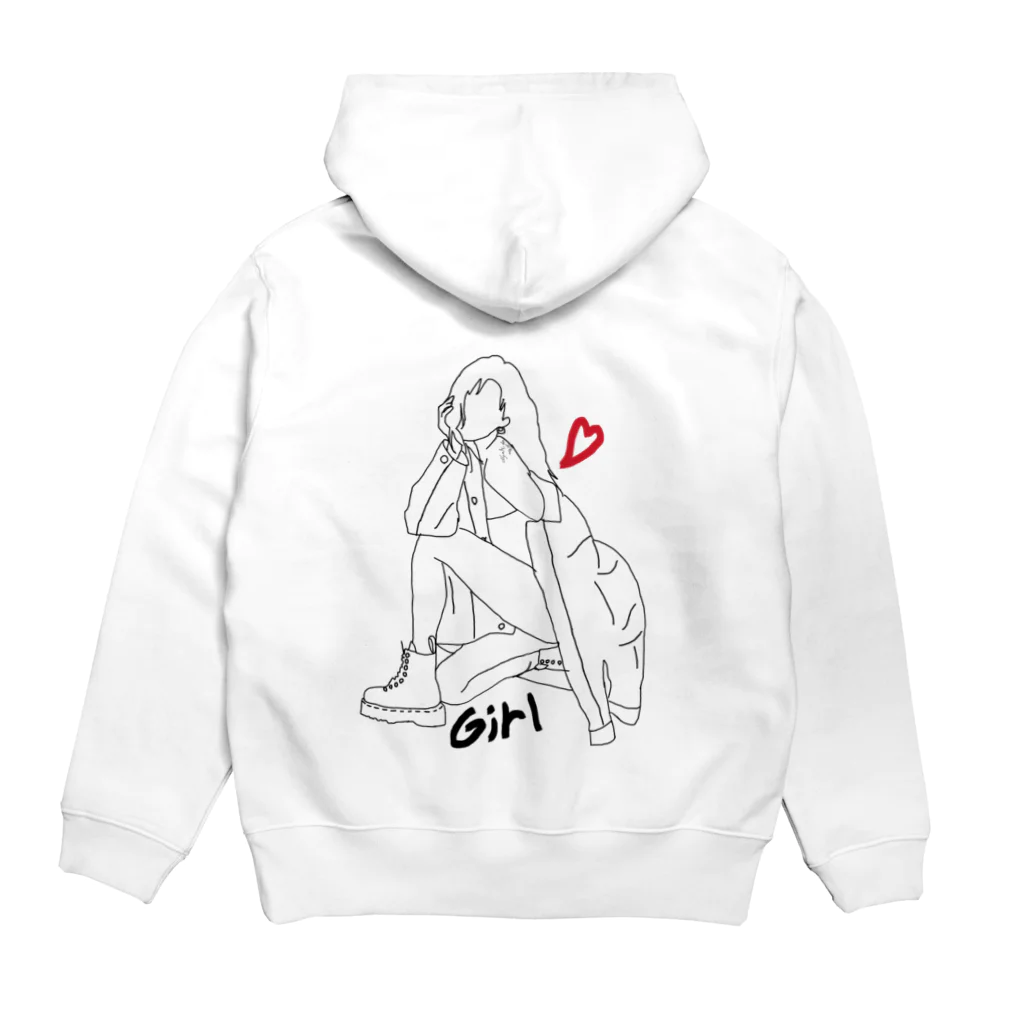 МちゃんshopのMちゃんのおしゃれガール Hoodie:back