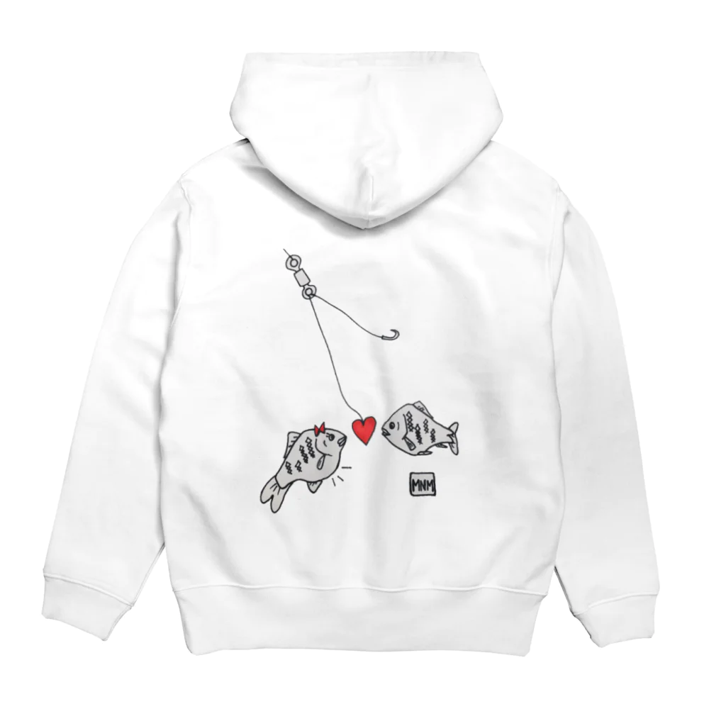 manaminnのヘラブナ♥️カップル Hoodie:back