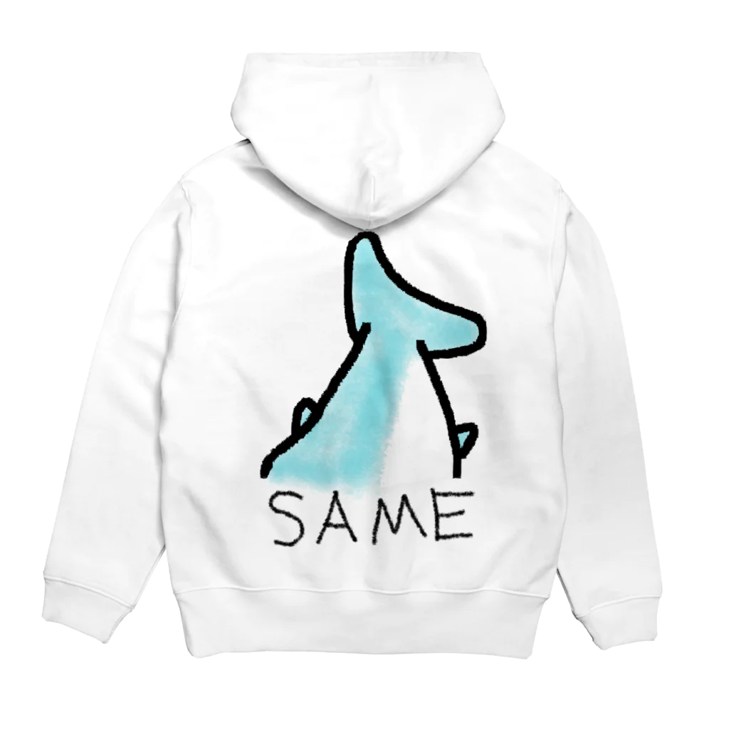 ぱくまる水産のぼってりさめちゃん！！ Hoodie:back