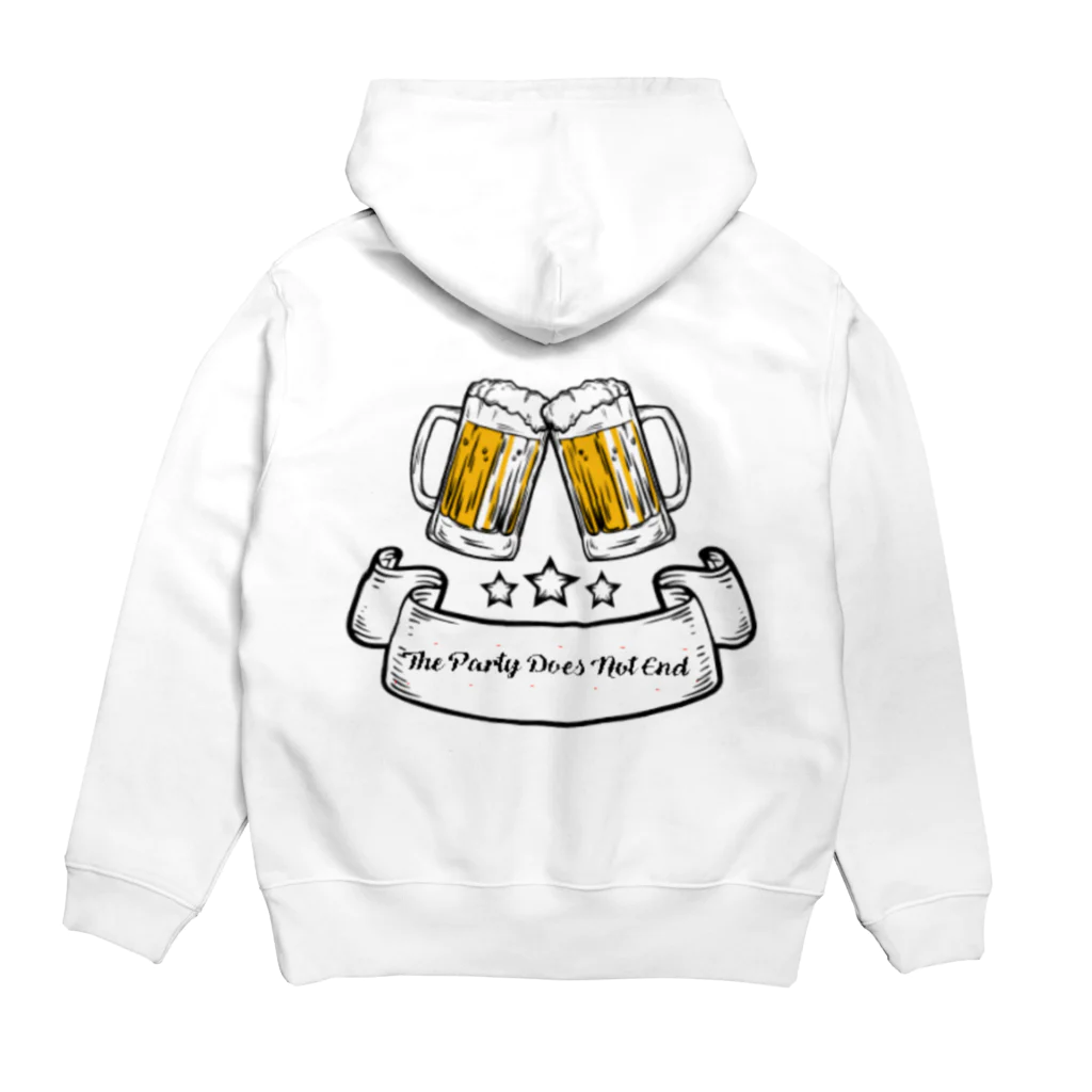 THE PARTY DOES NOT ENDのbeer Hoodie:back