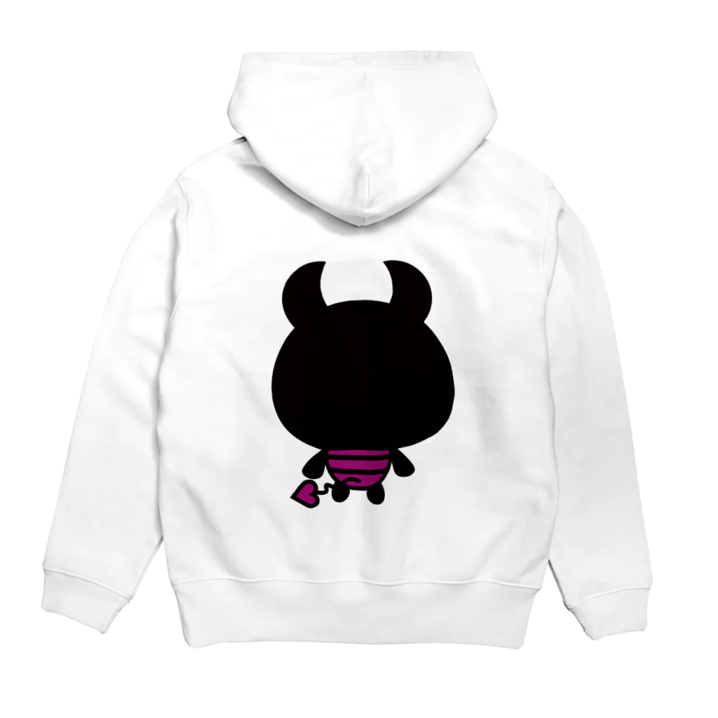 くろでびショップの【パーカー両面絵柄色全種】くろでび Hoodie:back