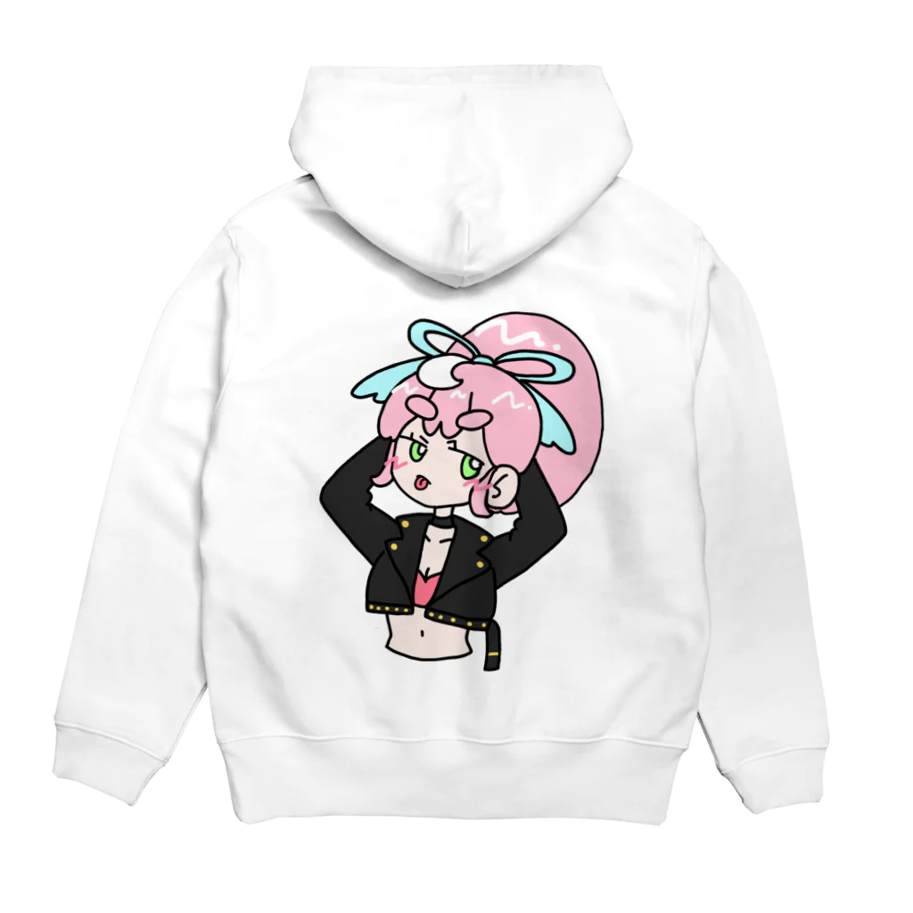 蹄ぽに子のろっけんぽに子 Hoodie:back