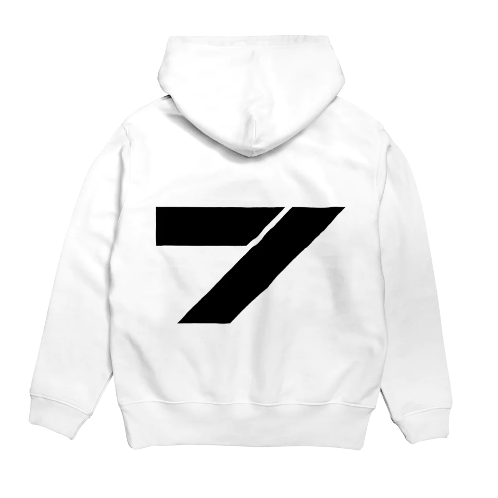 つるつるぴかぴかのNumber 7 hoodie パーカーの裏面