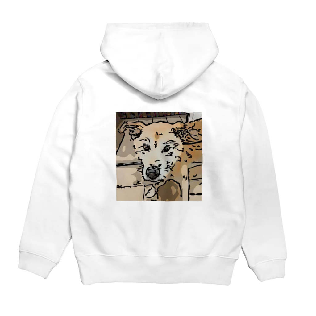 【保護犬／迷い犬】タロちゃんSHOP (HELP DOG SHOP)の【保護犬／迷子犬】タロちゃん Hoodie:back