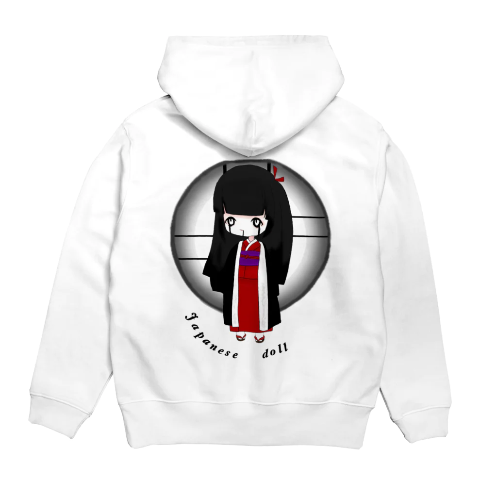 変なおみせのjapanese doll Back print Hoodie:back