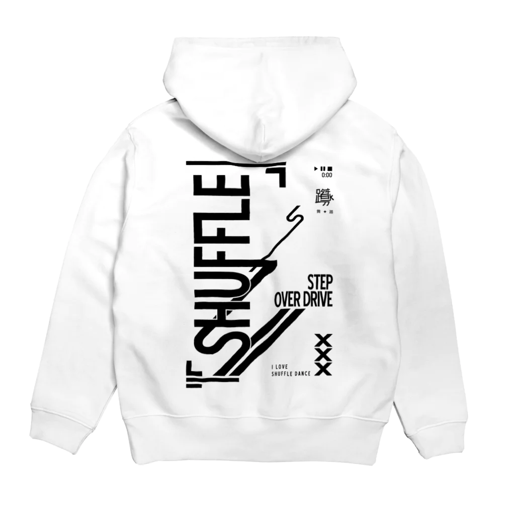 6TanのSHUFFLE DANCE （デザイン黒） Hoodie:back