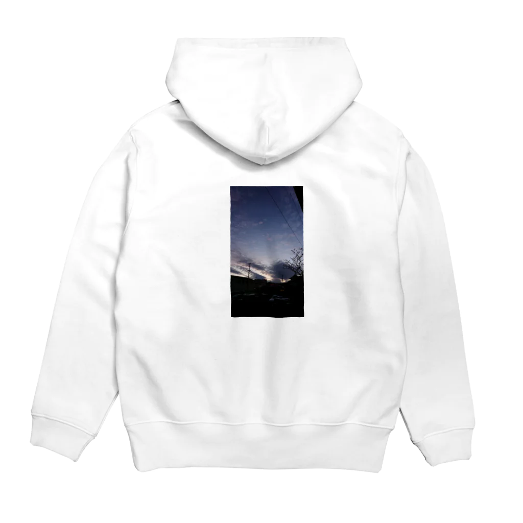 そっちの夕暮れ時と逆光 Hoodie:back