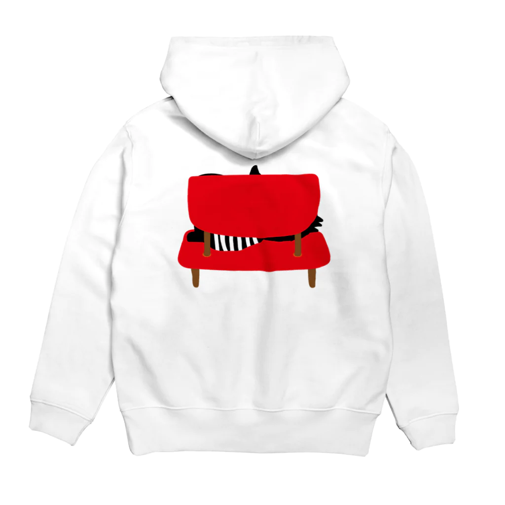 バタにゃんのバタにゃん「アメリカンドッグ」 Hoodie:back