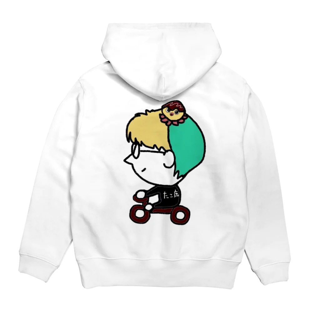 たこ虎しろちゃんのたこ虎しろちゃん Hoodie:back