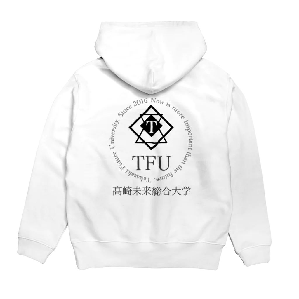 TFU MARTのTFUオリジナル パーカーの裏面