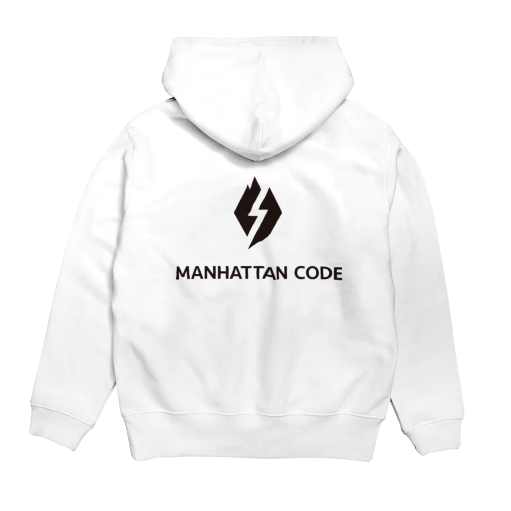 Manhattan Code inc.のMHT_LOGO ｰ BLACK Hoodie:back