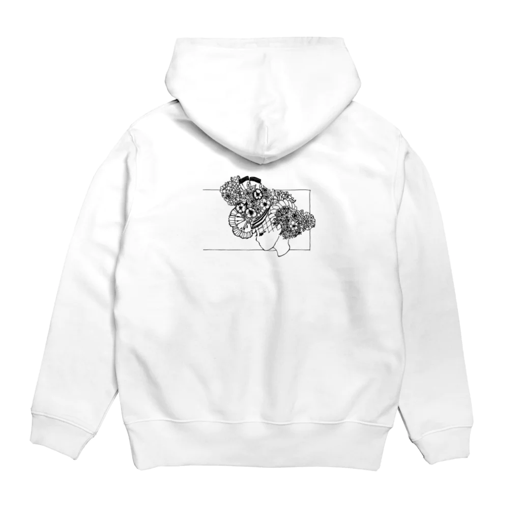 Mochi Miの横向く女の子 Hoodie:back