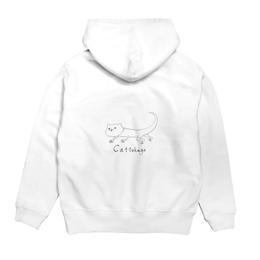 ネコトカゲの猫蜥蜴(ねことかげ)パーカー Hoodie:back