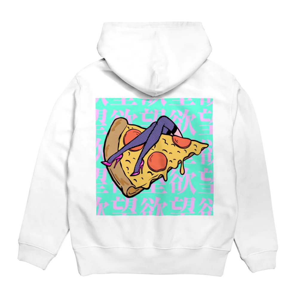 Mieko_Kawasakiの欲望のピザ🍕　GUILTY PLEASURE PIZZA HIGH HEEL Hoodie:back