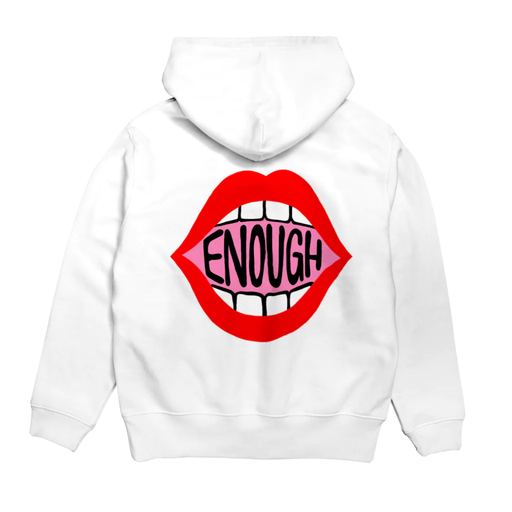 Mieko_KawasakiのENOUGH IS ENOIGH! MOUTH EDITION パーカーの裏面