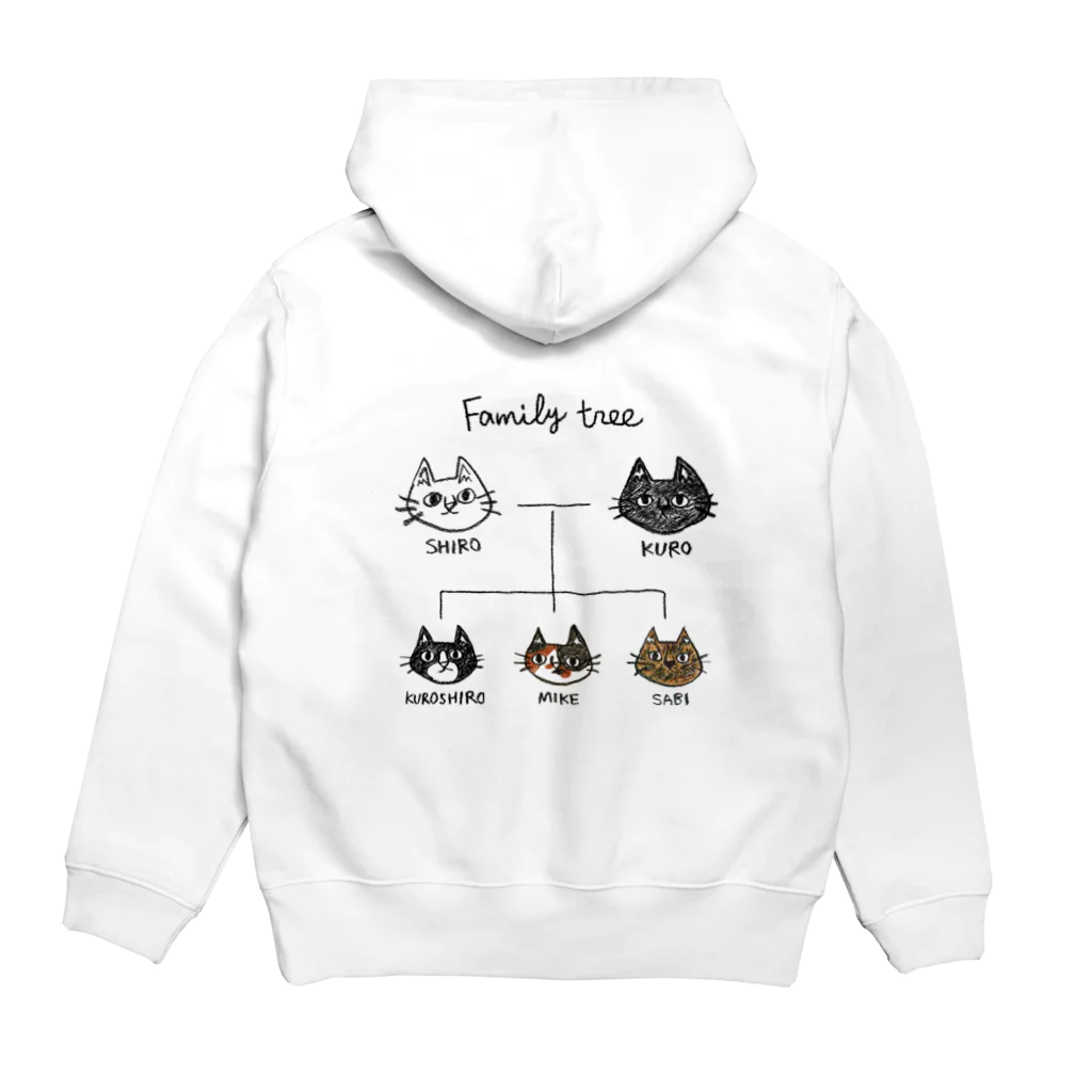 のぐちさきのfamily tree -にゃんこの家系図- Hoodie:back