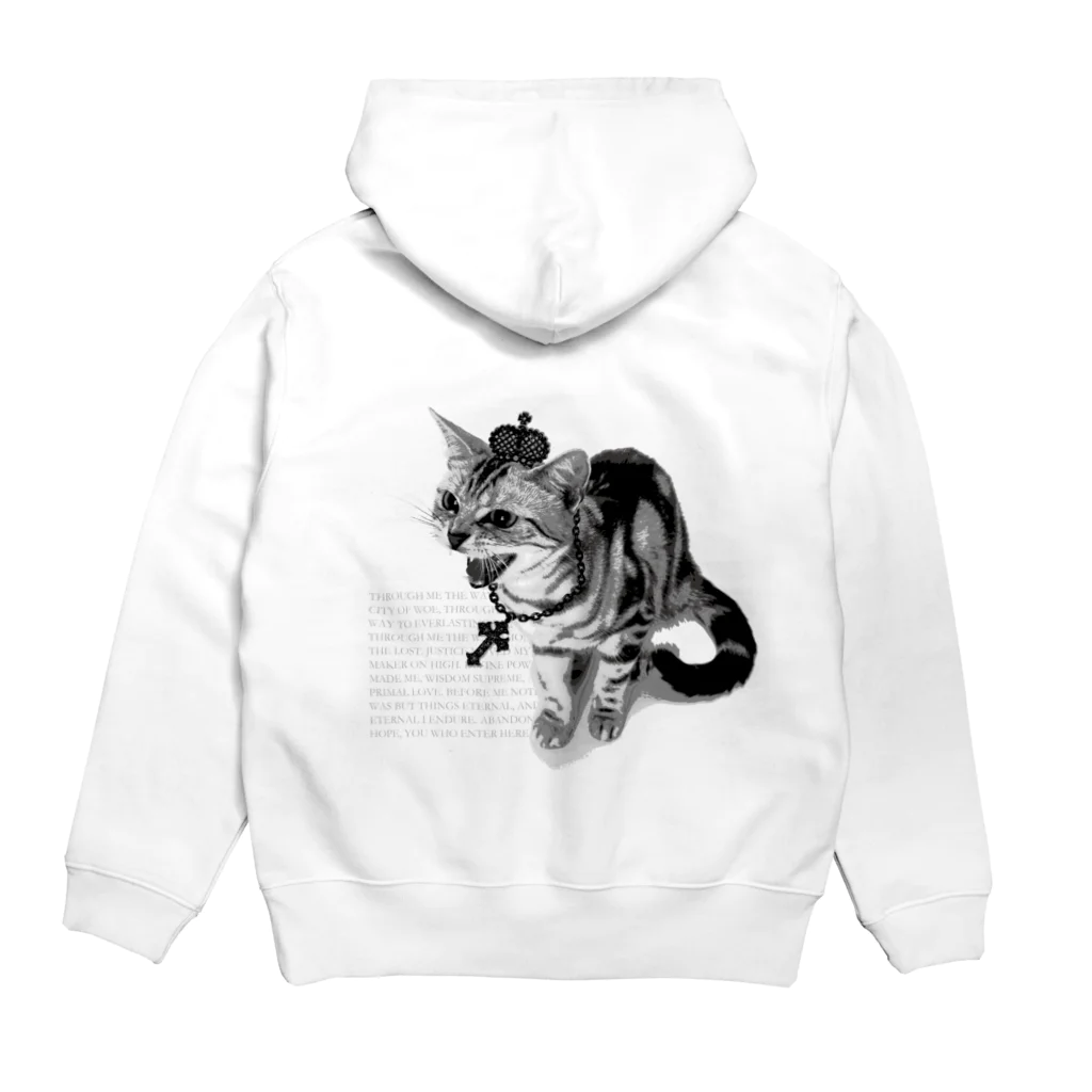 Lunatic Cat-ismのシャーという猫 Hoodie:back