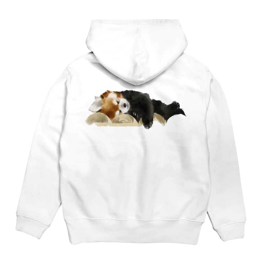 バクの森 〜マレーバクや動物イラストのグッズ 〜のAnimals シリーズ 〜レッサーパンダ〜 Hoodie:back