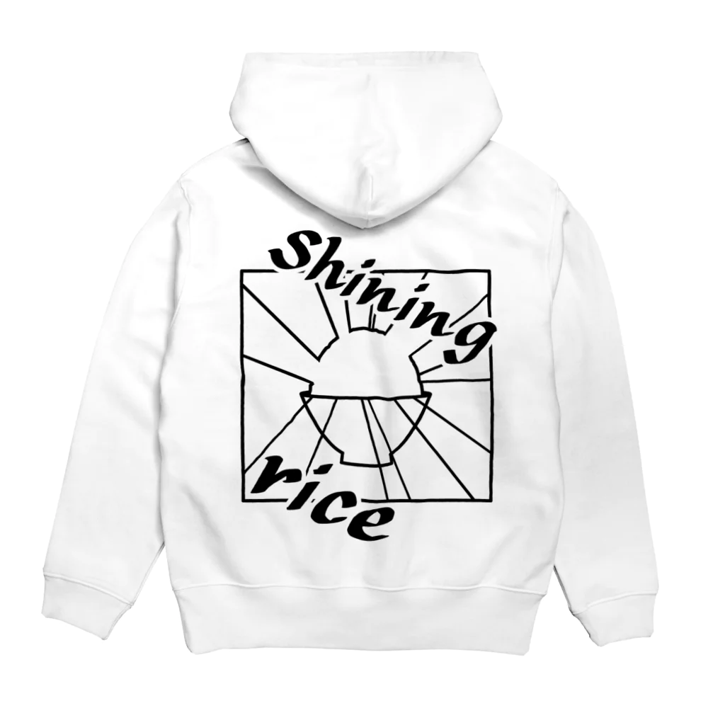 ナチュラルサトシのめへのShining rice Hoodie:back