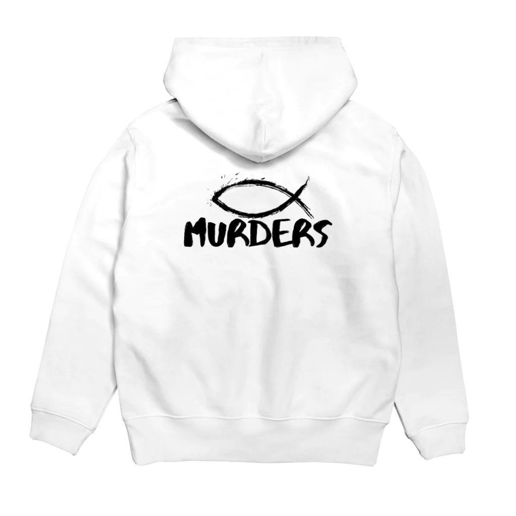 魚MURDERS公式SHOPの魚MUDERS パーカーの裏面