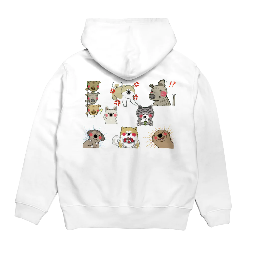 保護犬達の楽園オリジナルグッズの保護犬達の楽園メンバー集合 Hoodie:back