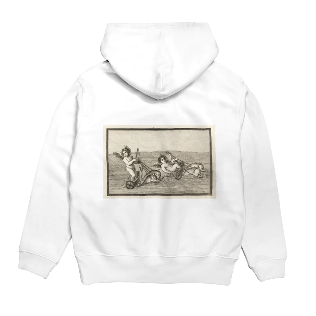 J. Jeffery Print Galleryの天使のイルカ車レース Hoodie:back