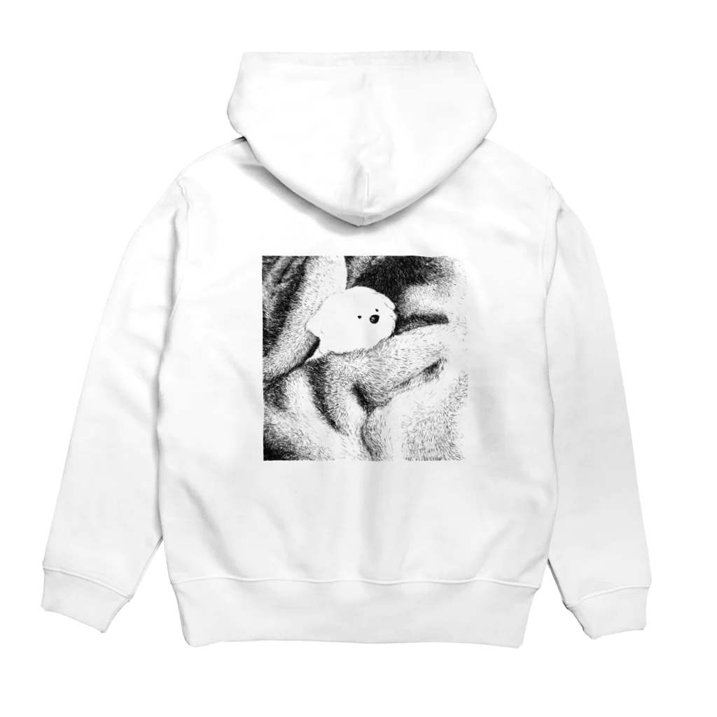 ささきわたの毛布と犬 Hoodie:back