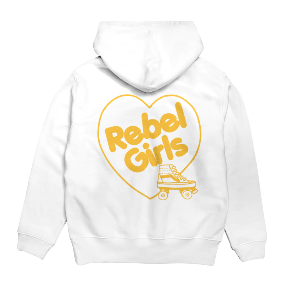 ITSUMItalkstoreのREBEL ROLLER GIRLS黄色 Hoodie:back