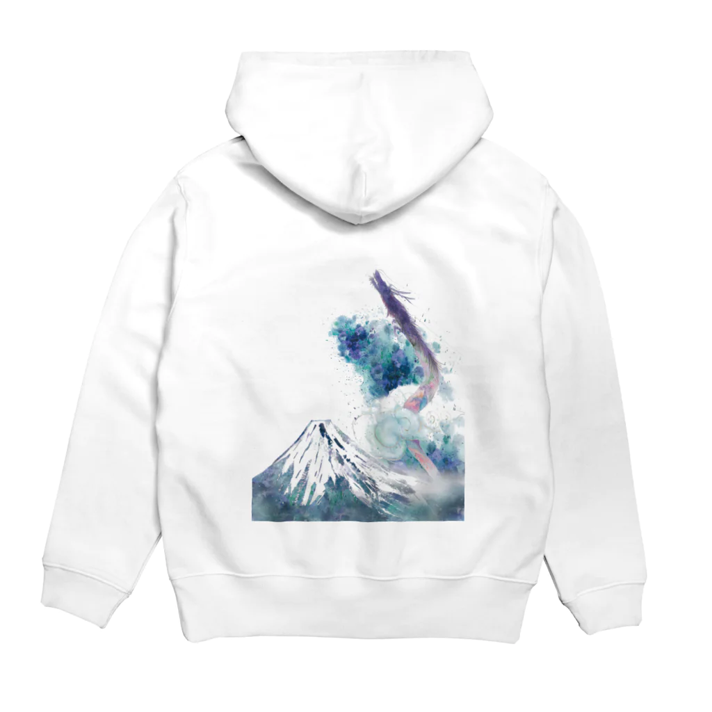 WAMI ARTの富士竜 Hoodie:back