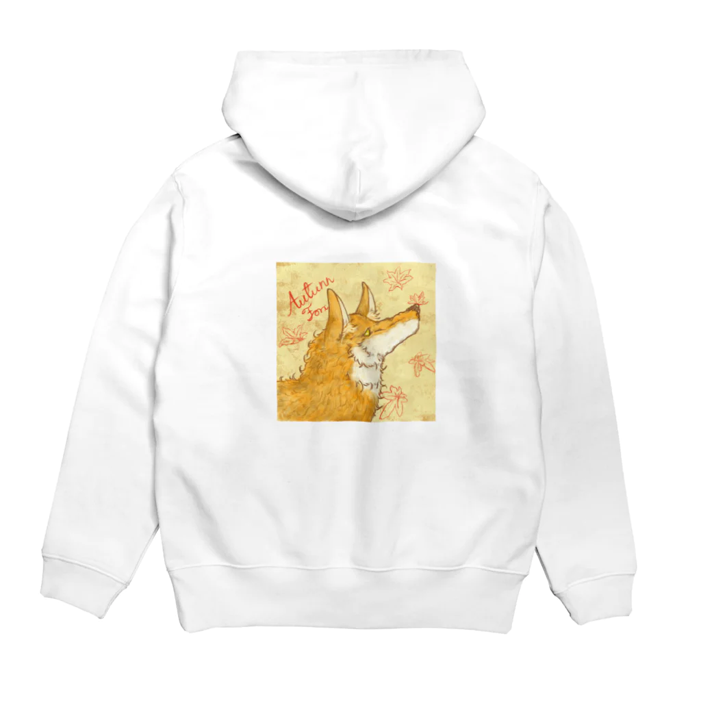 オオカミ好きのショップのキツネさんのトレーナー🦊 Hoodie:back