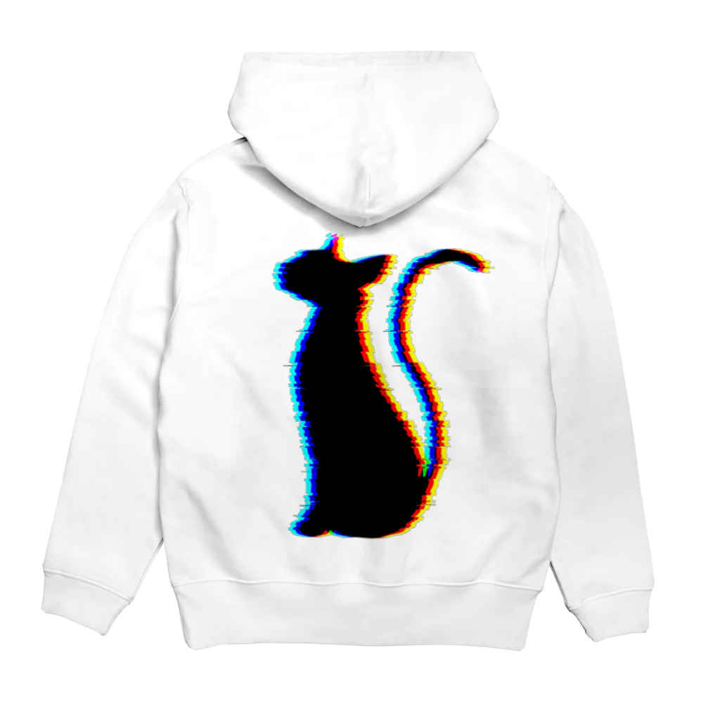 MizuriのGlitch Cat (猫グッズパーカーetc) Hoodie:back