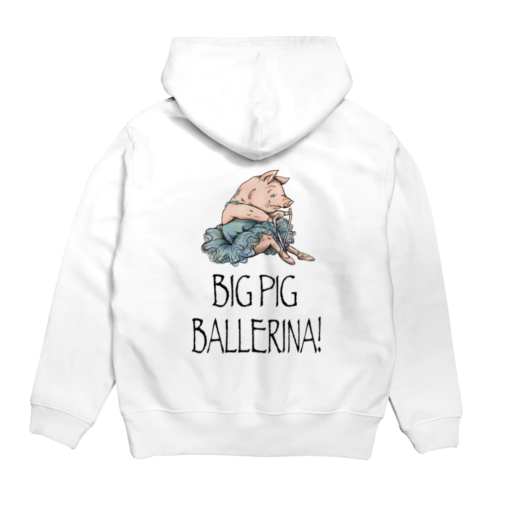 atelier✳︎miraのBIG PIG BALLERINA! パーカーの裏面